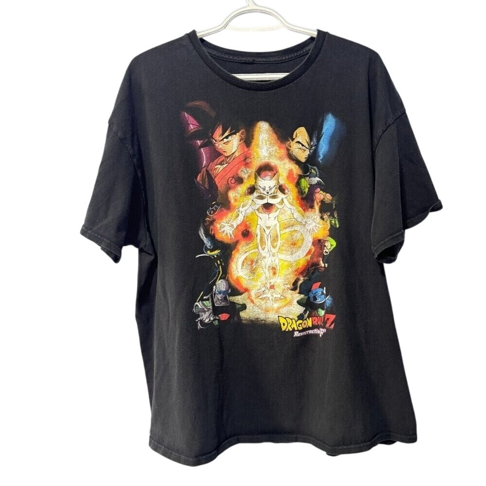 Dragon Ball Z Resurrection F Graphic Tee Mens XXL‎ Black Goku Vegeta Frieza 2016